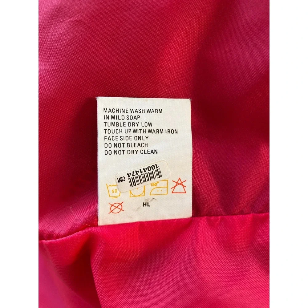 Vintage 90s Columbia Windbreaker Full Zip Size L Radial Sleeve Blue Red Lining